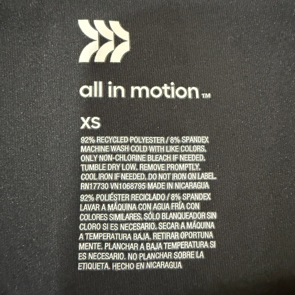 All in Motion Womens Essential Crewneck SS Tee Black XS Activewear New - Picture 4 of 10